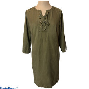 talbots green velvet dress Velvet Popover Shirtdress